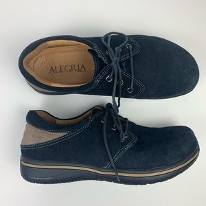 Alegria Alex Navy Suede Leather Oxford EU 40 US 7